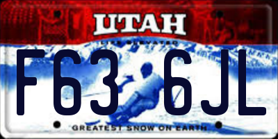 UT license plate F636JL