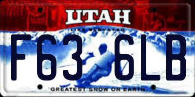 UT license plate F636LB