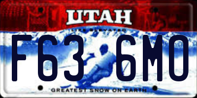 UT license plate F636MO