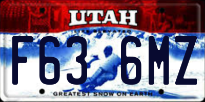 UT license plate F636MZ