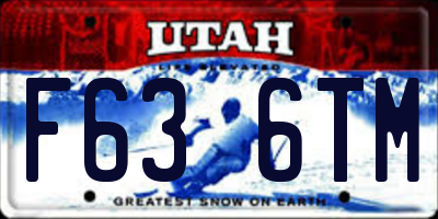 UT license plate F636TM