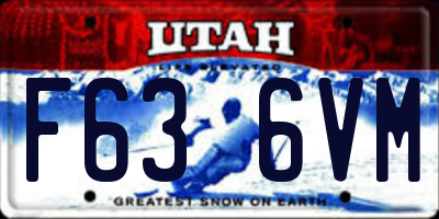 UT license plate F636VM