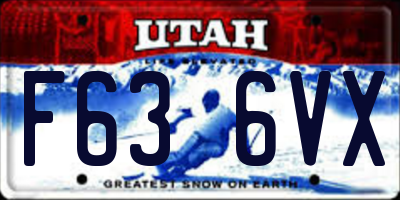 UT license plate F636VX