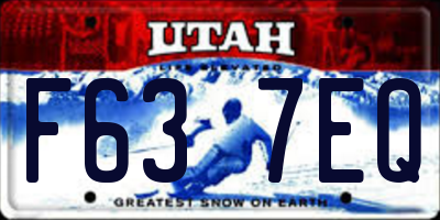 UT license plate F637EQ