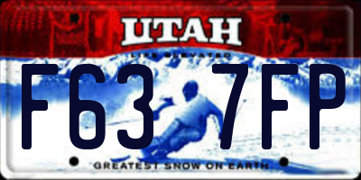 UT license plate F637FP
