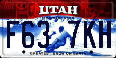 UT license plate F637KH