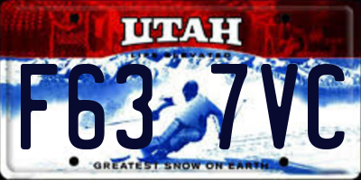 UT license plate F637VC
