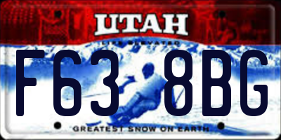 UT license plate F638BG