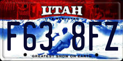 UT license plate F638FZ