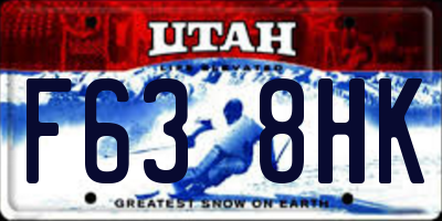 UT license plate F638HK