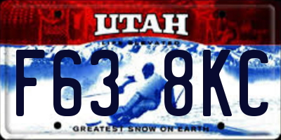 UT license plate F638KC