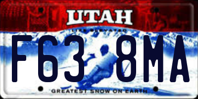 UT license plate F638MA