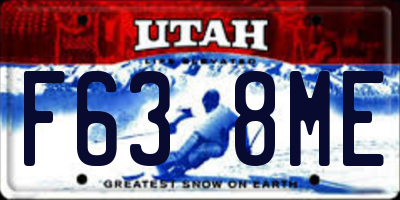 UT license plate F638ME