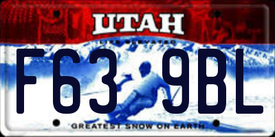 UT license plate F639BL