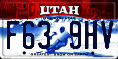 UT license plate F639HV