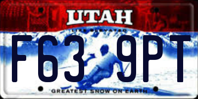 UT license plate F639PT