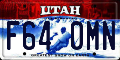 UT license plate F640MN