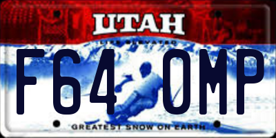 UT license plate F640MP