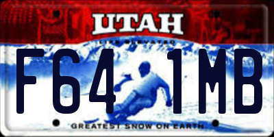 UT license plate F641MB