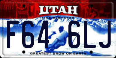 UT license plate F646LJ