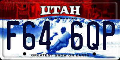 UT license plate F646QP
