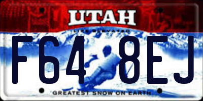 UT license plate F648EJ
