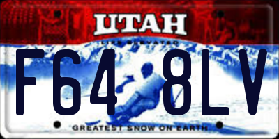 UT license plate F648LV