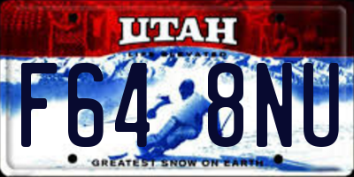 UT license plate F648NU