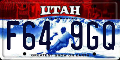 UT license plate F649GQ