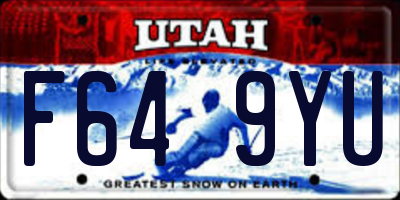 UT license plate F649YU