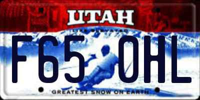 UT license plate F650HL