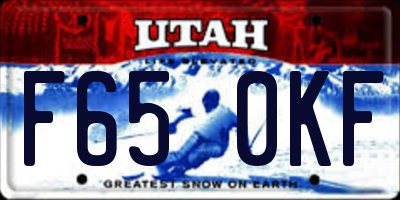 UT license plate F650KF