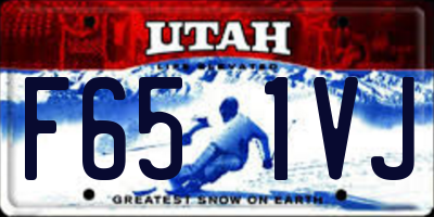 UT license plate F651VJ