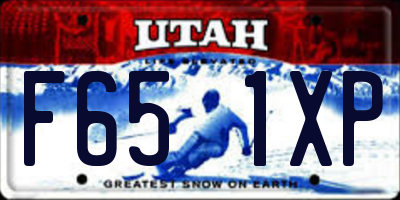 UT license plate F651XP