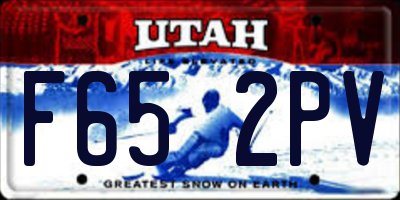 UT license plate F652PV