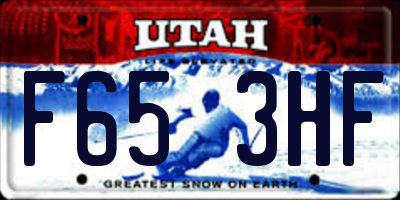 UT license plate F653HF