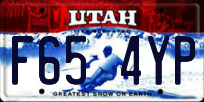 UT license plate F654YP