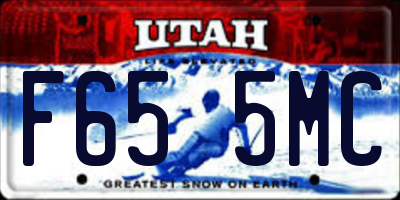 UT license plate F655MC
