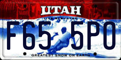 UT license plate F655PO