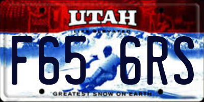 UT license plate F656RS