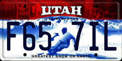 UT license plate F657IL