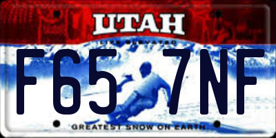 UT license plate F657NF