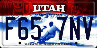 UT license plate F657NV
