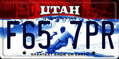UT license plate F657PR