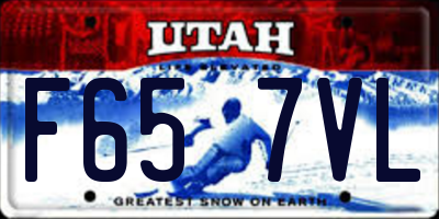 UT license plate F657VL