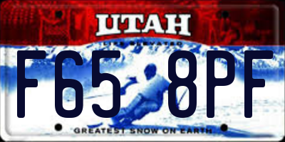 UT license plate F658PF