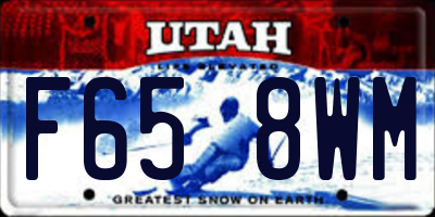 UT license plate F658WM