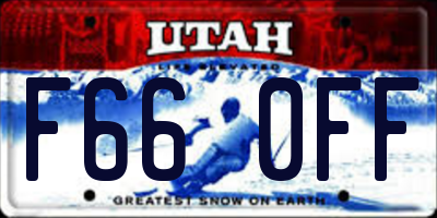 UT license plate F660FF