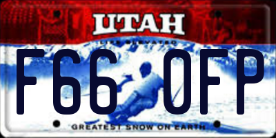 UT license plate F660FP