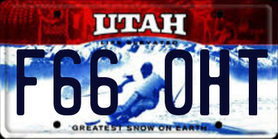 UT license plate F660HT